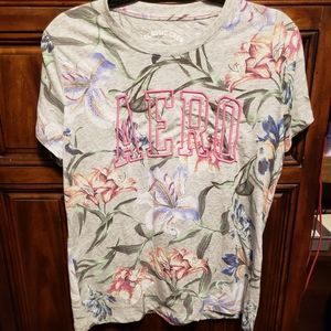 GONE NEW Aeropostale floral crew tee Sz XL